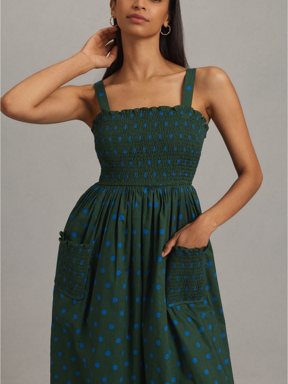 Pinnacle By Shruti Sancheti Smocked A-Line Midi Dress Anthropologie